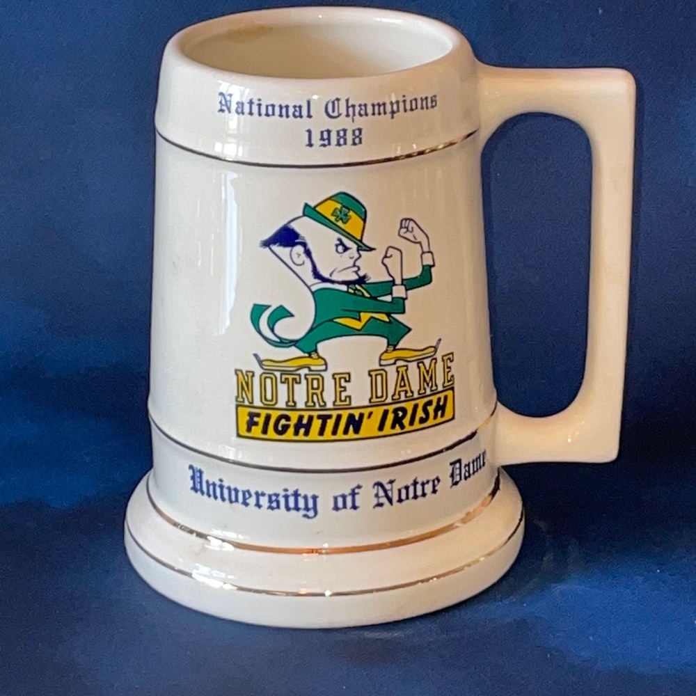 Vintage Notre Dame 1988 National Championship Mug.